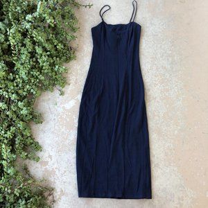 Reformation Navy Alicia Stretch Dress